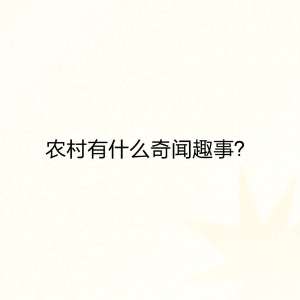 农村有什么奇闻趣事？
